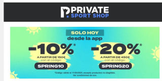 Hasta 20% descuento desde private Sport