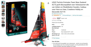 LEGO Technic Emirates Team New Zealand AC75 jacht voor €83,98 bij Amazon