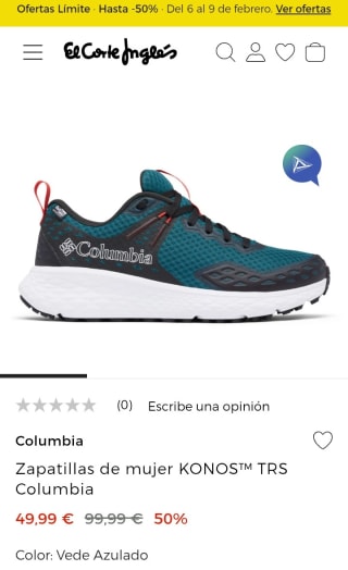 Columbia Zapatillas mujer Konos por 49,99€.
