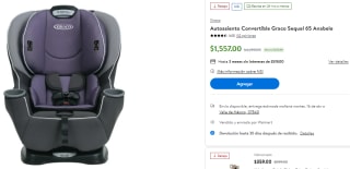 Autoasiento Convertible Graco Sequel 65 Anabele por $1,557 en Walmart