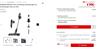 Rowenta RH6A35 X-Pert 7.60 Allergy Steelstofzuiger voor €114 na cashback bij de Mediamarkt