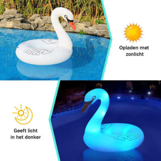 InflaGlow Solar Opblaas Zwaan XL met LED verlichting voor €20 bij Blokker