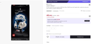 Set LEGO Star Wars 75349 Casco del Capitán Rex; por 49,99€ (37,99€ usuario nuevo)