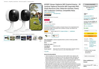 Pack 2 Cámaras Vigilancia WiFi Exterior/Interior 2K Camaras WiFi Seguridad IP65 Visión Nocturna Color por solo 24,99€