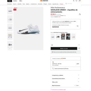 Zapatillas NIKE SAVALEOS UNISEX Halterofilia por solo 70,36€