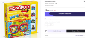 Monopoly Super Things Junior por 10.69€
