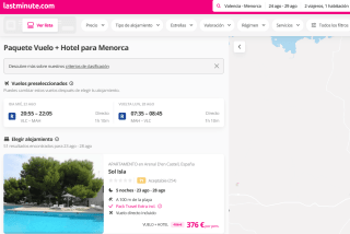 Menorca 5 Noches en apartamento con vuelos desde 307€ PxPm2 con Lastminute