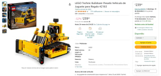 LEGO Technic Bulldozer Pesado por $239 | Descuento Amazon