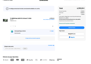 TV Samsung QN90D 98" Neo QLED 4K por 6.399,20€