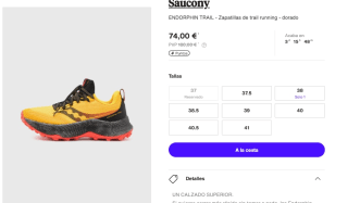 Zapatillas Trail Running Saucony ENDORPHIN por 66,60€