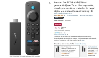 Amazon Fire TV Stick HD por 29,99€