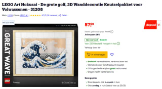 Lego Art Hokusai De grote golf (31208) voor €57,99 bij Bol