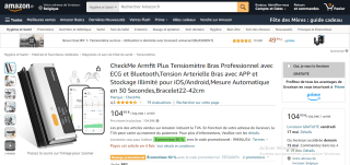 Tensiomètre Bras Professionnel avec ECG et Bluetooth Armfit Plus à 104,99€