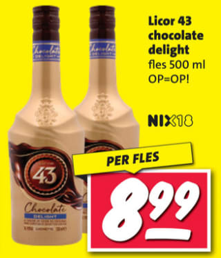 Licor 43 Chocolate delight 0,5 l voor €8,99 bij Nettorama