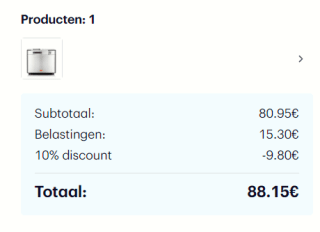 Bistro Bodum broodbakmachine voor €88,15 dmv code