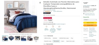 Edredón Linenspa Matrimonial por $399 | Amazon (efectivo)