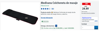 Medisana Colchoneta de masaje de alta definición: efecto de masaje intenso y selectivo. por 24.99€