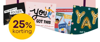 25% korting op bijna alle kaarten bij Greetz