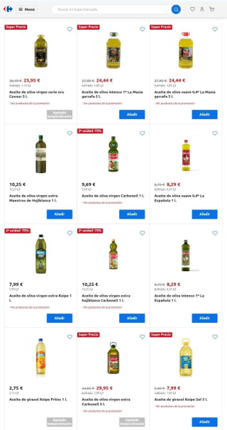 Las mejores Ofertas en Aceite desde Carrefour.