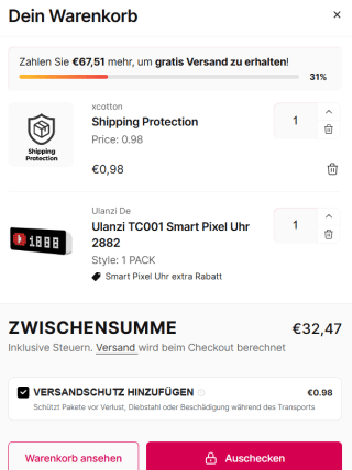 Ulanzi TC001 Smart Pixel Clock met LED-scherm voor €32,47 via ulanzi