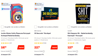 Tot 37% korting op partyspellen voor Oud & Nieuw bij Bol.com