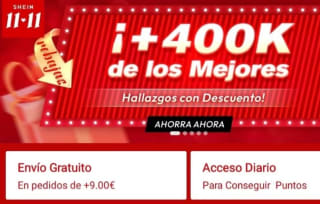Shein 15% descuento sin minimo de compra