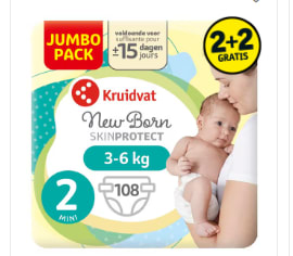 Kruidvat NewBorn luiers 1+2 gratis