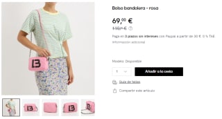 Bimba y Lola - Bolso bandolera rosa por 69€