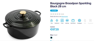 BK Bourgogne Braadpan Sparkling Black 28 cm voor €67,15 bij BK