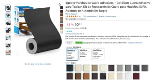 Parches de Cuero Adhesivos, 10x160cm por 5,50€ varios colores
