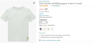 TOM TAILOR fitted snow melange t-shirt Jongens T-shirt - voor €4,99 bij Amazon