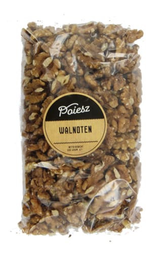 1+1 gratis op 500 gr. walnoten bij Poiesz-supermarkten