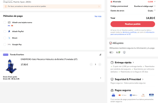 Gato Mecanico Hidraulico de Botella 2 Toneladas por solo 14,81€