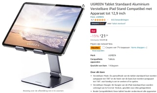 UGREEN Verstelbare tabletstandaard voor €19,75 bij Amazon