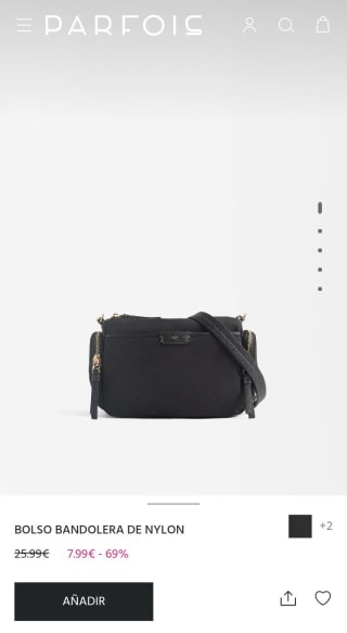 Bolso bandolera nylon por 7,99€.