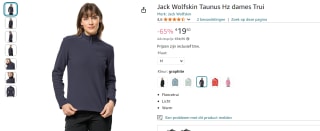 Jack Wolfskin Taunus damestrui voor €19,50 bij Amazon