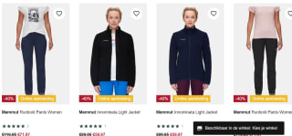 Tot 40% korting op Mammut outdoor kleding bij Bever