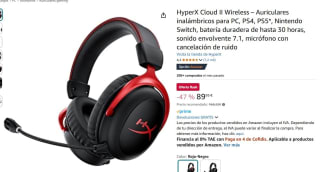HyperX Cloud II Wireless Auriculares inalámbricos para PC, PS4, PS5, Nintendo Switch por 64,99€