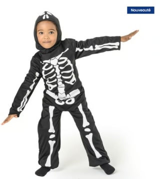 Déguisement combinaison squelette à 19,99€