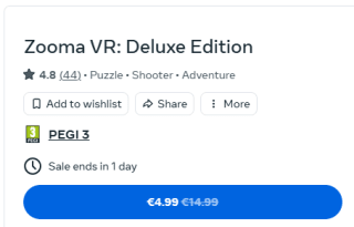 Zooma VR: Deluxe Edition voor €4,99 via Meta