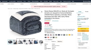 Manta Sherpa 200x230cm Terciopelo de leche con Jacquard en Forma de Rómbico 470GSM por 16,99€