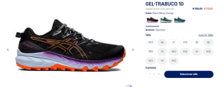 Zapatillas Trail Asics GEL-TRABUCO 10 por 75€ para hombre y mujer