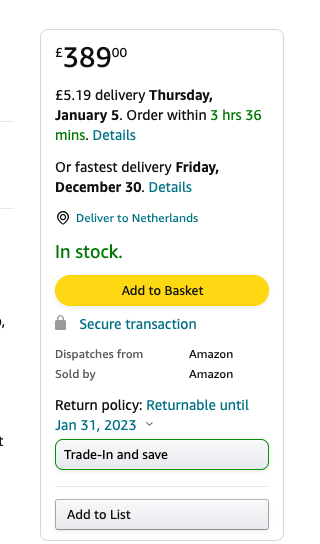 PlayStation 5 Digital Edition Console voor €458,88 bij Amazon