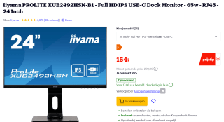 Iiyama ProLite XUB2492HSN-B1 Zwart voor €154 bij Bol.com