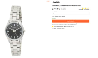 Casio Reloj de Vestir LTP-V005D-1A por 27,49€