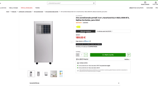 Aire acondicionado portátil 3 en 1 Haverland IGLU-0923 9000 BTU por solo 189€
