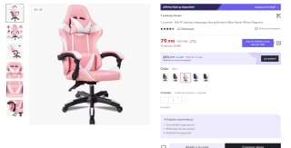 T-Lovendo,Silla PC Gaming Videojuegos Racing Escritorio Sillon Gamer por 64,99€