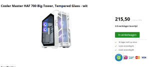 Cooler Master HAF700 White Midi-tower PC-behuizing Wit voor €215 bij Twaiko
