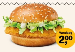 Mc Chicken voor €2 bij McDonald's