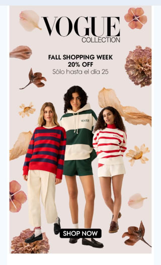 -20% de Descuento en Vogue.